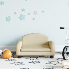 Bērnu dīvāns, krēmkrāsas, 50x40x30 cm, audums