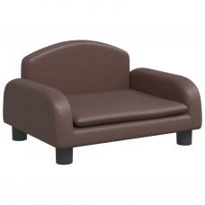 Bērnu dīvāns, brūns, 50x40x30 cm, mākslīgā āda
