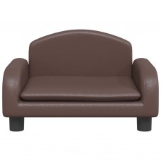 Bērnu dīvāns, brūns, 50x40x30 cm, mākslīgā āda