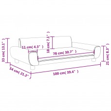 Bērnu dīvāns, brūns, 100x54x33 cm, samts