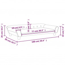 Bērnu dīvāns, brūns, 100x50x26 cm, samts