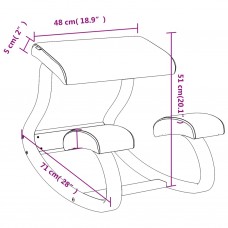 Krēsls ar ceļu atbalstiem, bēšs, 48x71x51 cm, bērza saplāksnis
