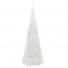 Mākslīgā ziemassvētku eglīte, 50 led, balta, 120 cm