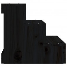 Kāpnes mājdzīvniekiem, melnas, 40x37,5x35 cm, priedes masīvkoks