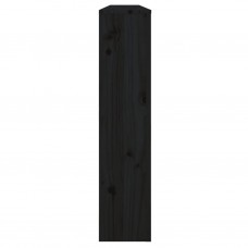 Radiatora pārsegs, melns, 169x19x84 cm, priedes masīvkoks