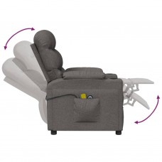 Elektriskais masāžas krēsls, tumši pelēks audums