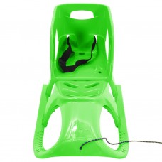 Bērnu ragavas ar sēdekli, zaļas,102,5x40x23 cm, polipropilēns