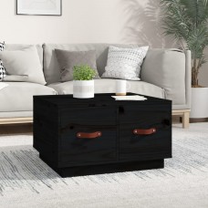 Kafijas galdiņš, melns, 60x53x35 cm, priedes masīvkoks