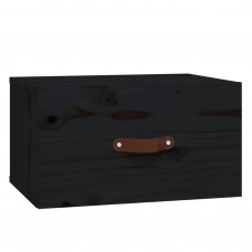 Sienas naktsskapītis, melns, 40x29,5x22 cm