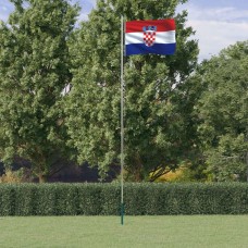 Horvātijas karogs un masts, 6,23 m, alumīnijs