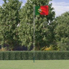 Portugāles karogs un masts, 6,23 m, alumīnijs