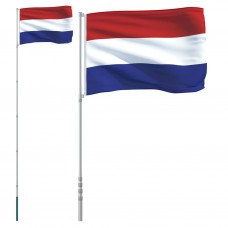 Nīderlandes karogs un masts, 5,55 m, alumīnijs