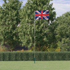 Lielbritānijas karogs un masts, 5,55 m, alumīnijs