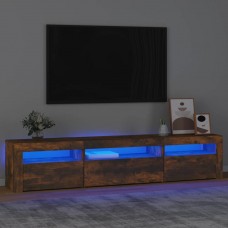 Tv skapītis ar led apgaismojumu, ozolkoka krāsa, 195x35x40 cm
