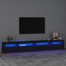 Tv skapītis ar led apgaismojumu, melns, 270x35x40 cm