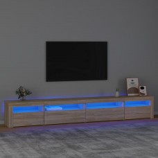 Tv skapītis ar led apgaismojumu, ozolkoka krāsa, 270x35x40 cm