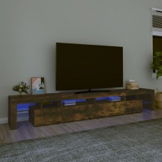 Tv skapītis ar led apgaismojumu, ozolkoka krāsa, 260x36,5x40 cm