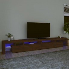 Tv skapītis ar led apgaismojumu, ozolkoka krāsa, 290x36,5x40 cm