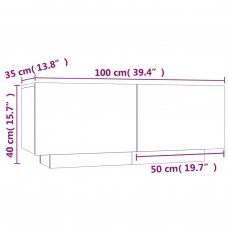 Naktsskapītis, ozolkoka krāsa, 100x35x40 cm, inženierijas koks