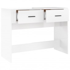 Konsoles galdiņš, balts, 100x39x75 cm, inženierijas koks