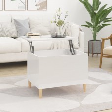 Kafijas galdiņš, spīdīgi balta, 60x44,5x45 cm