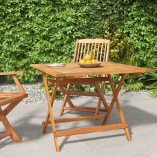 Saliekams dārza galds, 90x90x75 cm, akācijas masīvkoks