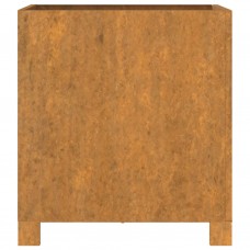 Puķu kaste ar kājām, rūsas krāsā, 42x40x43 cm, kortena tērauds