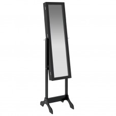 Grīdas spogulis, melns, 34x37x146 cm