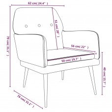 Atpūtas krēsls, tumši pelēks, 62x79x79 cm, samts
