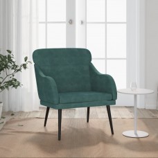 Atpūtas krēsls, tumši zaļš, 63x76x80 cm, samts