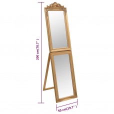 Grīdas spogulis, 50x200 cm, zelta krāsā