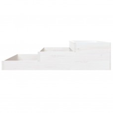 Puķu kaste, balta, 107x107x27 cm, priedes masīvkoks