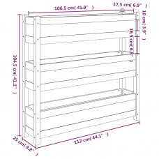 Puķu kaste, 112x25x104,5 cm, priedes masīvkoks