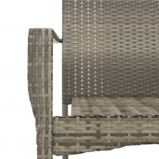 Dārza krēsli ar matračiem, 4 gab., pelēka pe rotangpalma