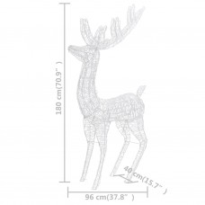 Ziemeļbriežu dekorācijas, 2 gab., 250 led, 180 cm, akrils, xxl