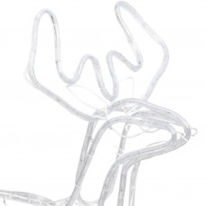 Ziemeļbriežu figūras, 2 gab., vēsi baltas, 76x42x87 cm