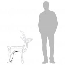 Ziemeļbriežu figūras, 2 gab., vēsi baltas, 76x42x87 cm