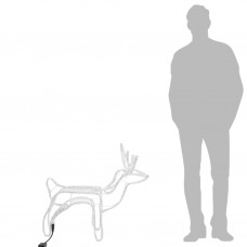 Ziemeļbriežu figūras, 2 gab., vēsi baltas, 60x30x60 cm