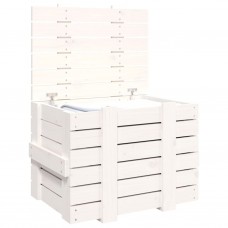 Uzglabāšanas kaste, balta, 58x40,5x42 cm, priedes masīvkoks
