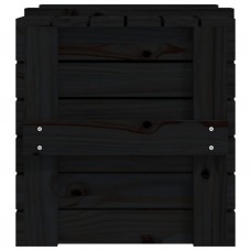 Uzglabāšanas kaste, melna, 58x40,5x42 cm, priedes masīvkoks