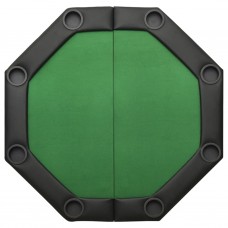 Pokera galds 8 personām, saliekams, zaļš, 108x108x75 cm