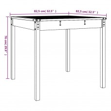 Dārza galds, pelēks, 82,5x82,5x76 cm, priedes masīvkoks