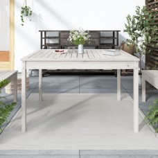 Dārza galds, balts, 121x82,5x76 cm, priedes masīvkoks
