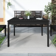Dārza galds, 121x82,5x76 cm, priedes masīvkoks, melns