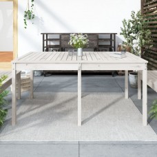 Dārza galds, balts, 159,5x82,5x76 cm, priedes masīvkoks