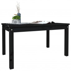 Dārza galds, melns, 82,5x50,5x45 cm, priedes masīvkoks