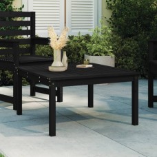Dārza galds, 82,5x82,5x45 cm, priedes masīvkoks, melns