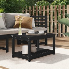 Dārza galds, melns, 82,5x50,5x45 cm, priedes masīvkoks