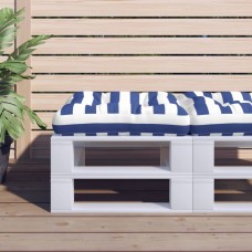 Dīvāna spilvens, zilas un baltas svītras, 50x50x12 cm, audums
