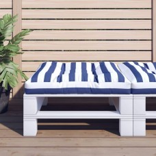 Dīvāna spilvens, zilas un baltas svītras, 70x70x12 cm, audums